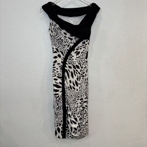 Vintage Y2K Cache Shiny Animal Print Dress - Size 6